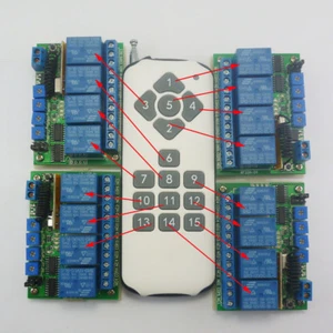Controlador de motor bombilla LED 433M 1 TX+ 4 RX ASK RF inalámbrico de tiempo de retardo ajustable  - Imagen 1 de 7