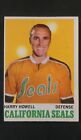 Carte vintage Harry Howell 1970-71 OPC #72 California Golden Seals hockey très bon état