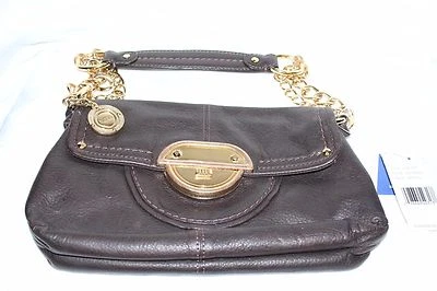 Nuevo Bolso de Mano Monedero MONET Madison Cuero Marrón con Acentos en Tono Dorado Foto 1 de 4