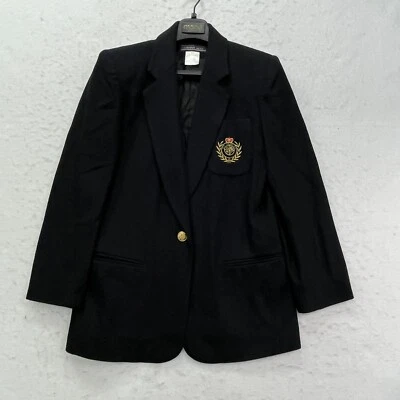 Blazer vintage Herman Geist Business Crest para mujer 6 100 % lana Foto 1 de 4
