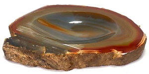 Posacenere a fetta di pietra agata portasapone Geode cristallo di roccia lucido - 6" - Foto 1 di 5