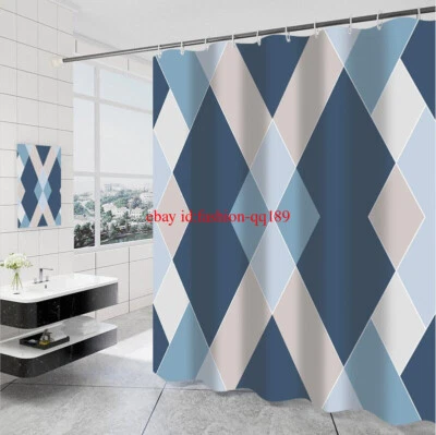 Duschvorhang In 12 Größe Wannenvorhang Textil Badewannenvorhang inkl Ringe 1-3M - Bild 1 von 4