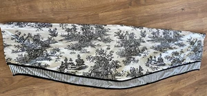 Waverly Garden Room Double Layer Ascot Valance Wellington Toile Black 60" x 21" - Picture 1 of 4