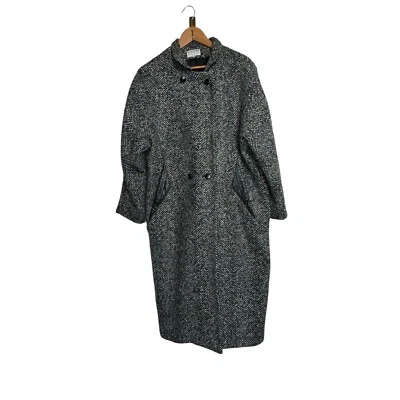 Abrigo largo completo boho vintage Capri Petites para mujer talla 14 espiga pura lana Foto 1 de 4