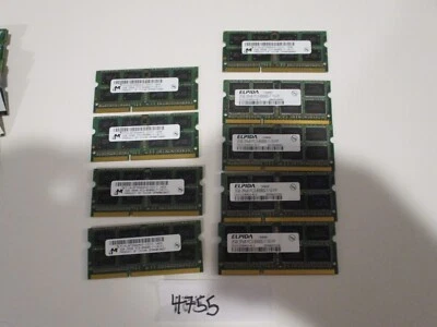 Elpida+Micron 9x2Gb=18Gb PC3-8500 1066Mhz DDR3 SO-DIMM Laptop Memory RAM (4755) - Image 1 of 2