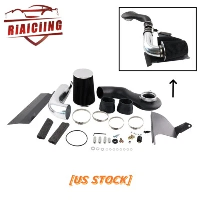 для 96-04 Chevy Blazer S10 GMC Sonoma 4,3 л V6 холодный воздухозаборник набор и фильтр черный - Изображение 1 из 4