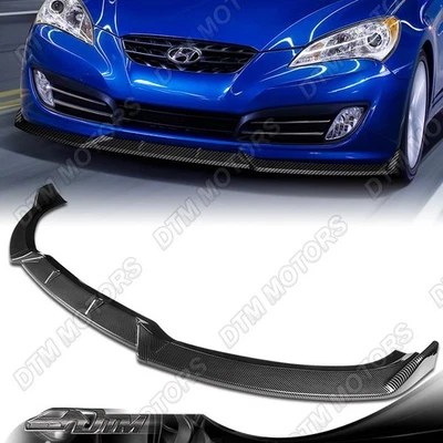 For 10-12 Hyundai Genesis Coupe Carbon Painted Front Bumper Lip Body Kit Spoiler - Image 1 of 4
