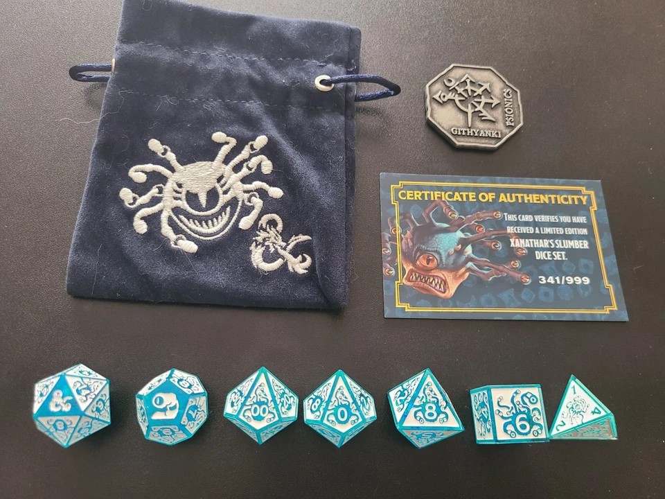 DnD: Xanathar’s Treasure Pack: Legendary Xanathar’s Slumber Dice Set Foto 1 de 4