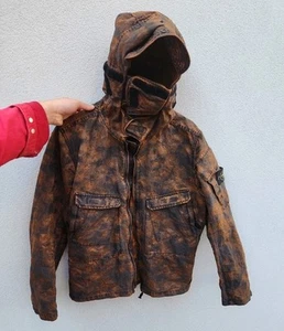 Rare Stone Island Made In Italy SS16 DPM Jaquard Plated Jacket L Parka Orange - Picture 1 of 19
