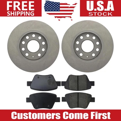 Rotores de freno traseros + pastillas de freno de cerámica para Volkswagen Bora 2005-2008 2009 2010 Foto 1 de 4