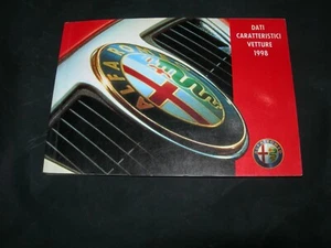 Libretto Alfa Romeo ANNI  1998  -156 145 - 146- 166 GTV SPIDER  Manuale DATI  - Foto 1 di 5