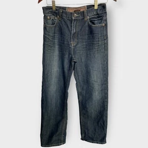 BG Blue Gear Denim Boys Size 12 Straight Leg Denim Blue Jeans Flap Pockets - Picture 1 of 3