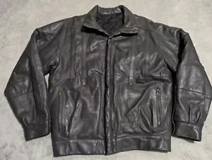 Vera Pelle Linea Esse Leather Motorcycle Jacket - Approx Large/XL - Picture 1 of 8