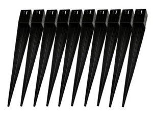 Fence Post Support Spike Holders 4" (Pack of 1 - 10 Wedge Grip Fencing Shoe) - Picture 1 of 25