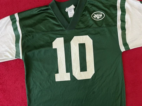 Medium Vintage Puma New York Jets Pennington #10 Green NFL Jersey Cover