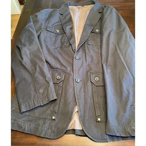 Vintage Mens ESPRIT Black Over coat Sport Coat XL - Picture 1 of 5