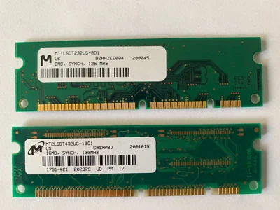 KIT 2 sim 8+16MB Memoria RAM Lexmark IBM Optra T614/n (PC100) Memoria Stampante - Immagine 1 di 2