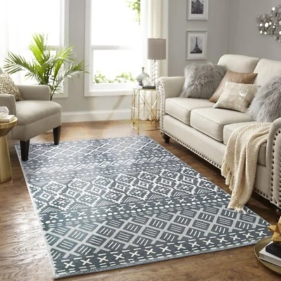 Large Moroccan Area Rug Non Slip Indoor Floor Living Room Carpet Washable - Image 1 of 4