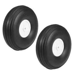 2pcs 3.5" Tire and Wheel Sets for RC Airplane PU Sponge Tire with Plastic Hub - Picture 1 of 4