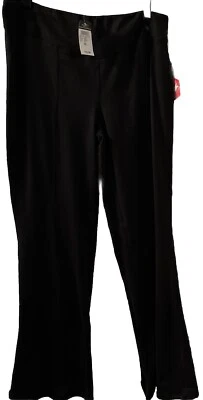 Hot Kiss Black Pull On Skinny Stretch Leggings Size M Flare Legs NWT - Imagem 1 de 4