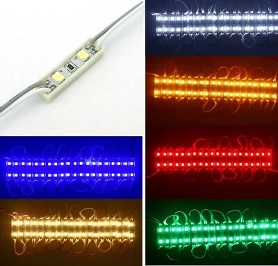 STRISCIA 2 LED SMD 12V BIANCO BLU ROSSO alta luminosità AUTO lampada luce tv - Immagine 1 di 2