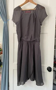 Comptoir des Cotonniers dress, 100% silk, sheer sleeves, size 36 - Picture 1 of 5