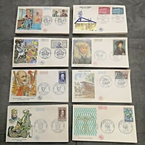 FRANCE FDC Lot 8 Enveloppes Année 1969 1er Jour - Collection Timbre Poste