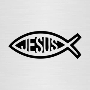 PEGATINA JESUS vinilo autocollant sticker coche pez adesivi pescado decal vinyl - Imagen 1 de 2