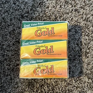Palmolive GOLD Deoderant Seife 3 Stück 3,2 Unzen Neu aus altem Lagerbestand neu versiegelt eingestellt hergestellt in den USA - Bild 1 von 3
