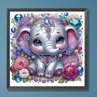 5D DIY Partial Special Shaped Cute Elephant Drill Diamond Painting Kit 30x30cm