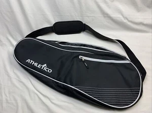 Athletico Tennisschlägertasche verstellbarer Schultergurt schwarz weiche Ausrüstungstasche - Bild 1 von 9