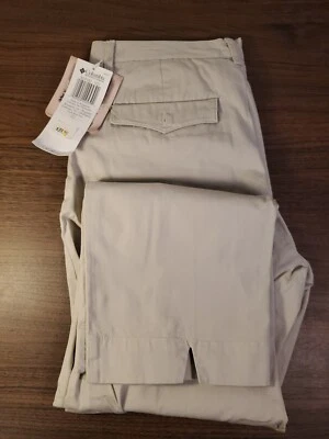 Pantalones Columbia Bolsillos con Cremallera Beige Algodón Mujer Talla 10 Informales Foto 1 de 4