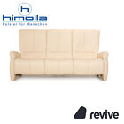 Himolla Cumuly Leather Three Seater Cream Sofa Couch