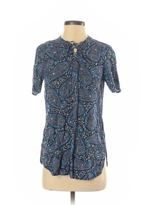 Blusa de manga corta azul marino antigua XS para mujer Foto 1 de 2
