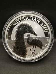1 DOLLAR ARGENT EMU 2022 P PERTH AUSTRALIE 30000 EX. / 1 OZ 999 SILVER AUSTRALIA - Picture 1 of 3