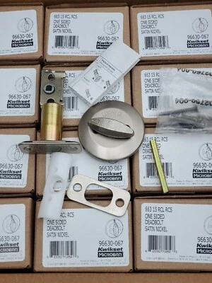 Kwikset 663 15 RCL RCS One Sided Deadbolt  Satin Nickel 96630-067 New Qty-1  - Image 1 of 3