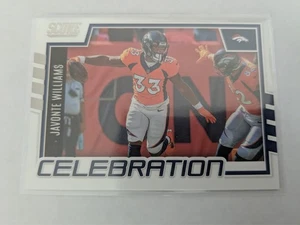 2022 Panini Score Celebration JAVONTE WILLIAMS #C-JW DENVER BRONCOS - Picture 1 of 2