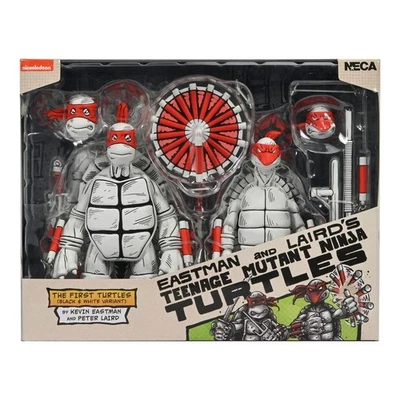 First Turtles Black & White 2-Pack (Mirage) - TMNT / Ninja Turtles - NECA - MISB - Bild 1 von 4
