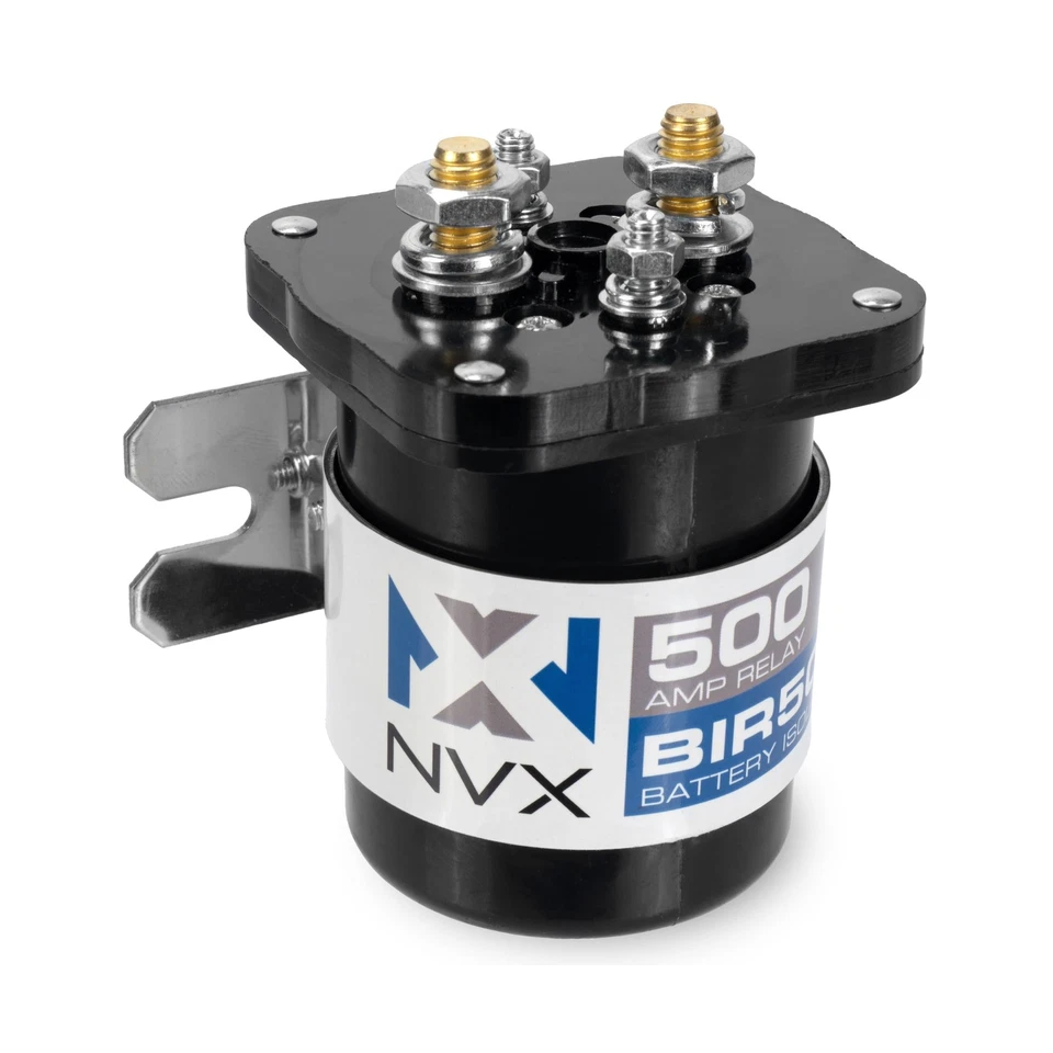 NVX BIR500 500A Mobile Audio Relay and Battery Isolator - Black