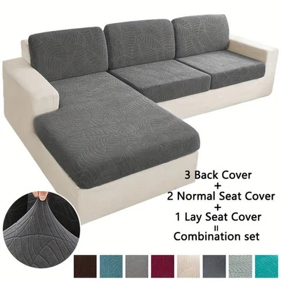 L-shaped sofa cushion cover, elastic washable sofa furniture protective cover - Image 1 of 4