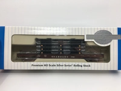 HO Bachmann 18918 Seaboard Flat Car #47392 with Pipe Load Metal Wheels - Image 1 of 4