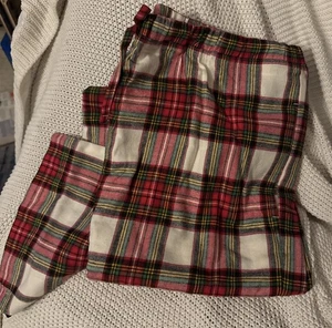 Hanna Anderson Long John Pajama Bottoms Holiday Family Plaid Print XL Unisex NWT - Picture 1 of 8