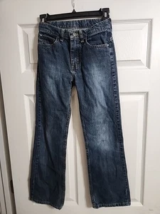 Wrangler Boys Jeans Size 12 Slim Denim Dark Wash RN 130273 Adjustable Waistband - Picture 1 of 4