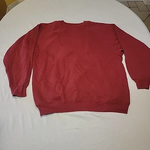 Felpa girocollo vintage anni 90 Hanes bianca uomo LG Borgogna  - Foto 1 di 7