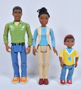 Fisher Price liebevolle Familie schwarz afroamerikanische Familie Vater Mutter Sohn - Bild 1 von 7
