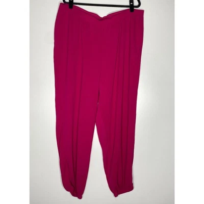 Nuevo Joggers Ashley Stewart Rosa Cintura Alta Bolsillo Lateral Para Mujer Talla Grande 22-24 Foto 1 de 4