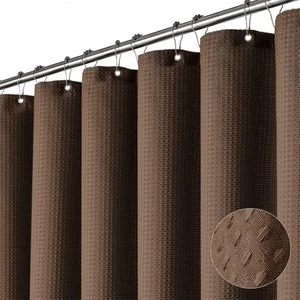 Dynamene Extra Long Shower Curtain - 96 Inch 72"W x 96"L (Pack of 1), Brown - Picture 1 of 2