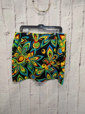 Loudmouth Golf Skort W's 12 Legacy Shagadelic Black Cotton Stretch Pockets - Image 1 of 4