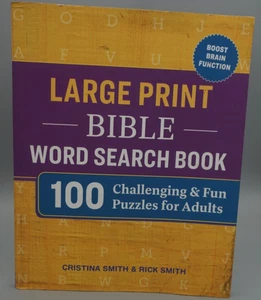 Large Print Bible Word Search Book: 100 Challenging and Fun Puzzles for Adults - Imagen 1 de 2