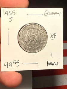1958 J Germany 1 Mark - Picture 1 of 2